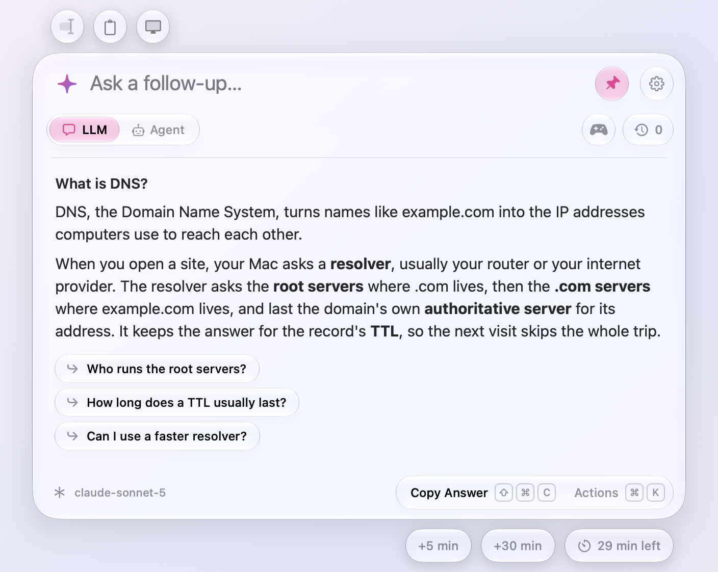 Follow-up suggestions