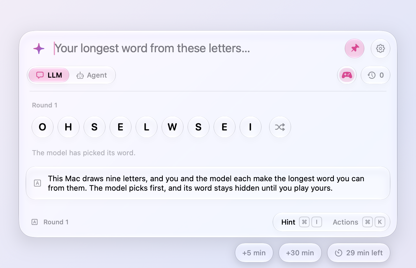 Longest Word game